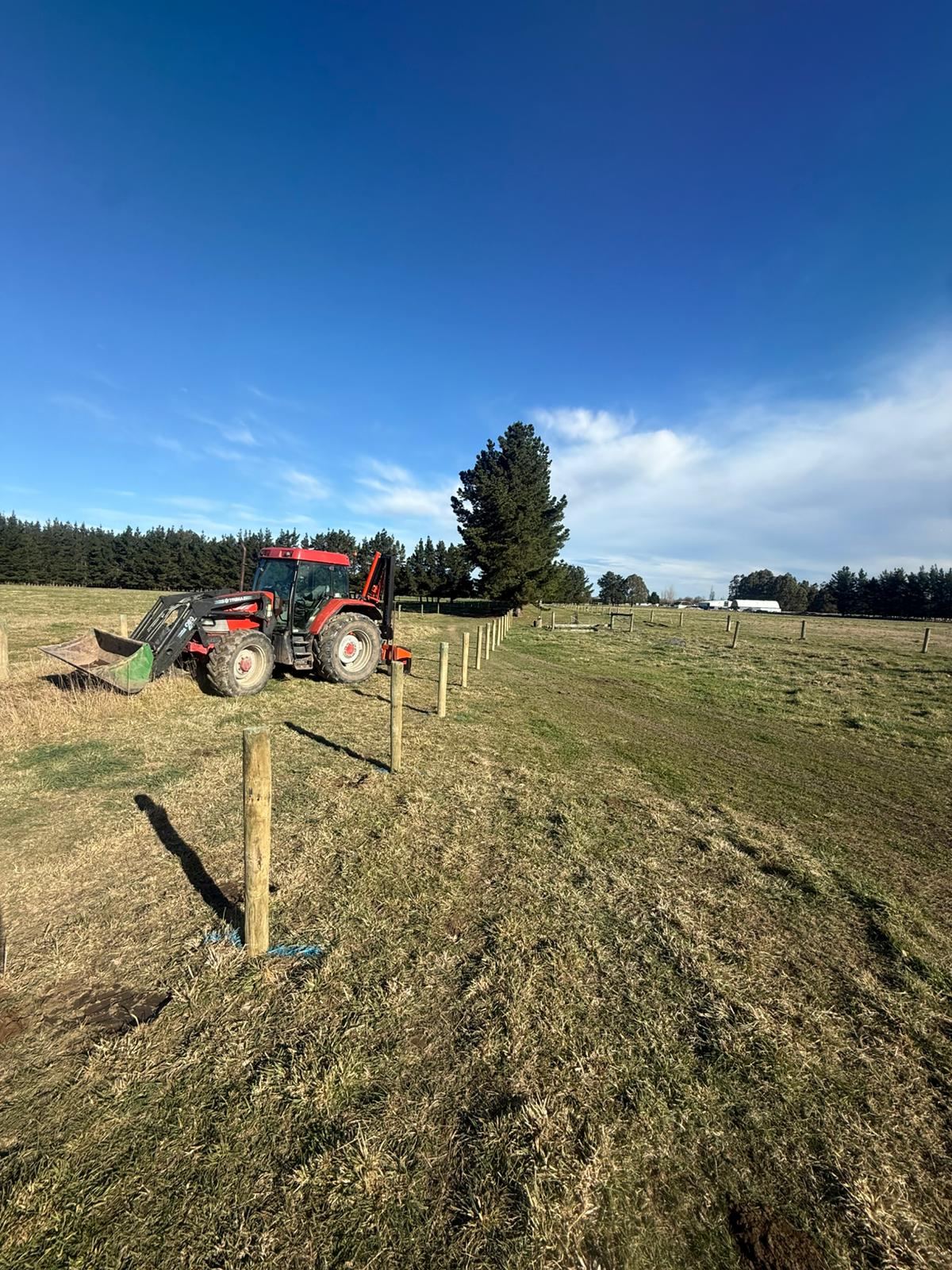Fencing gear and timber ready at the start of a job